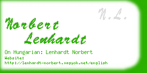 norbert lenhardt business card